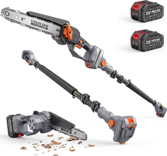 TaskStar 2-in-1 Pole Saw for Tree Trimming, 8-Inch - Image 1