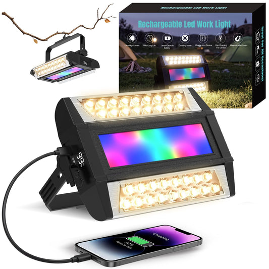 380W 38000mAh RGB Rechargeable LED Work Light Portable LED - Image 1