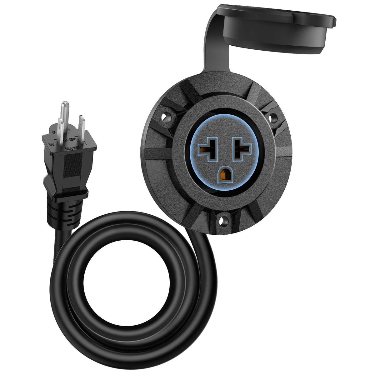 MICTUNING 5-in-1 Outdoor Power Outlet, 20A 125V AC Port Plug - Image 1