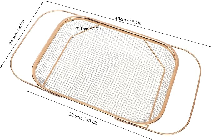 Over the Sink Colander - Expandable Baskets with Fine Mesh and Handle Stainless Steel Material Rectangle for Strain Drain Rinse Fruits Vegetables Pasta New Home Essentials (Rose