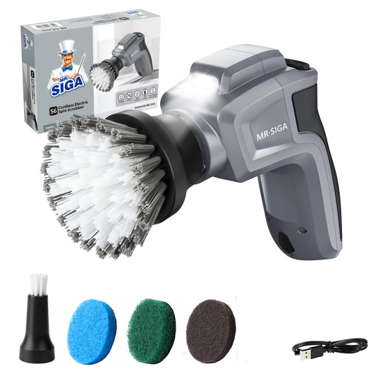 MR.SIGA Electric Spin Scrubber for Kitchen and Bathroom Cleaning - Image 1