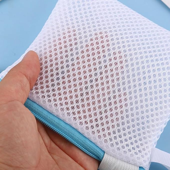 4 Pack Laundry Bags Zipper Mesh Wash Bags Holder for Washing Machine Cleaner Tablets Descaler Deep Cleaning Washer Cleaner Tablet Fabric Smell Deodorizer In-Wash Laundry Scent Booster Beads
