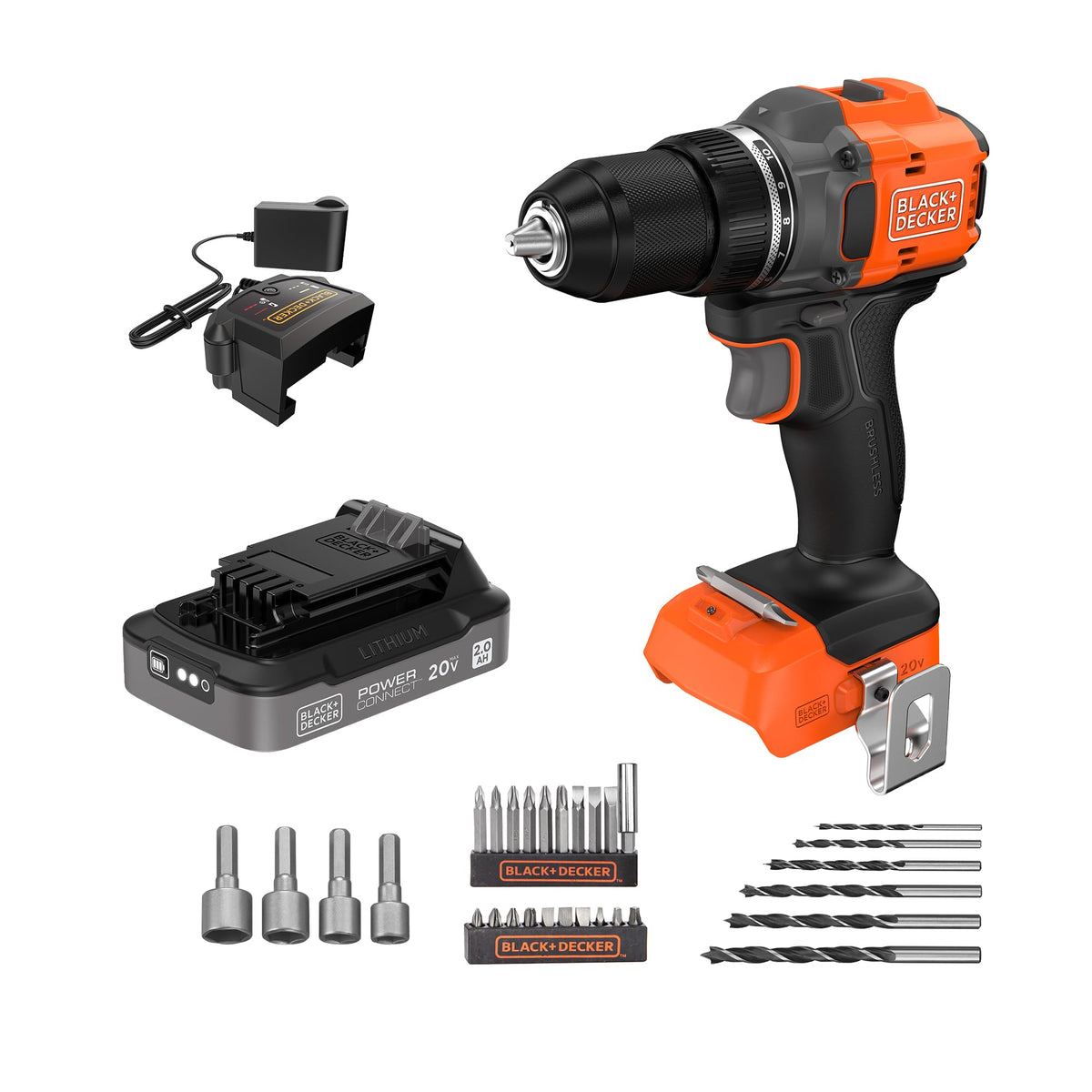 BLACK+DECKER 20V MAX Cordless Brushless ½-in. Drill - Image 1
