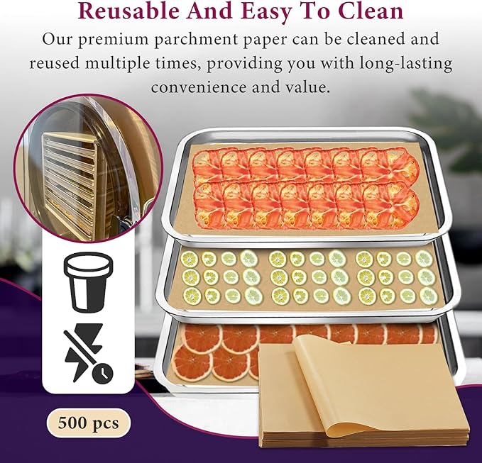 500 Packs Freeze Dryer Tray Mats For Harvest Right Freeze Dryer Accessories for Small Trays, Parchment Sheets, Freeze Dryer Tray Mats for Harvest Right