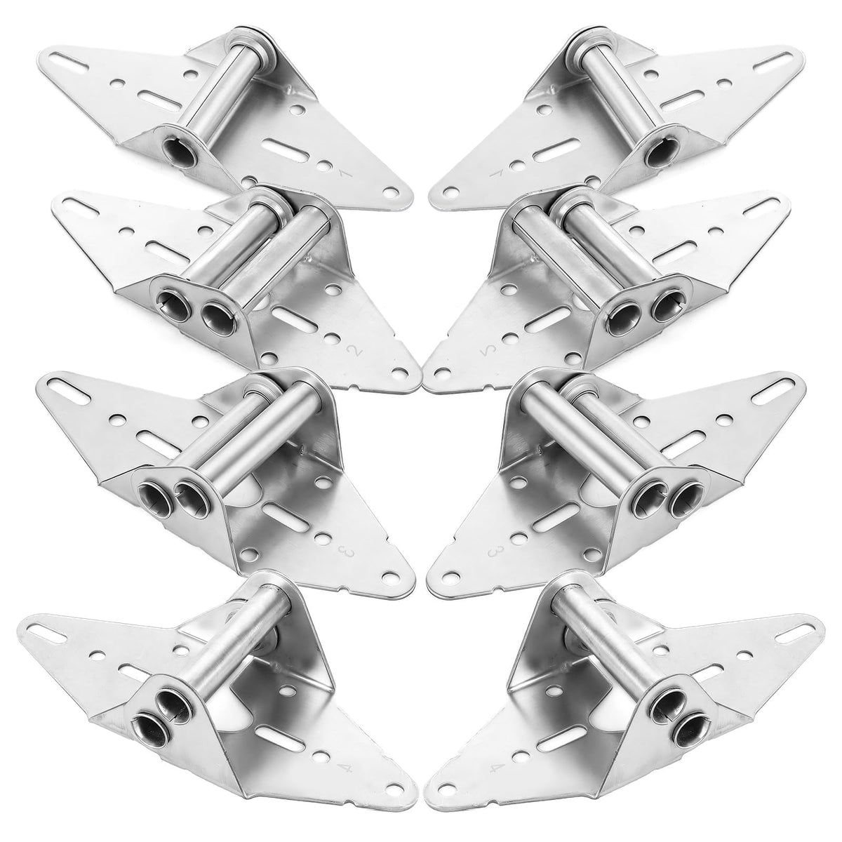 8PCS Garage Door Hinges #1#2#3#4 Heavy Duty 14 Gauge - Image 1