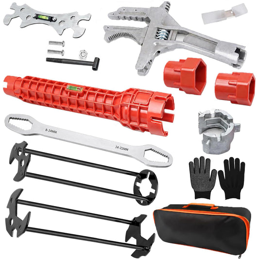 8Pcs Basin Wrench Set Sink Plumbing Kit Under Sink Repair | Hand Tools - Image 1
