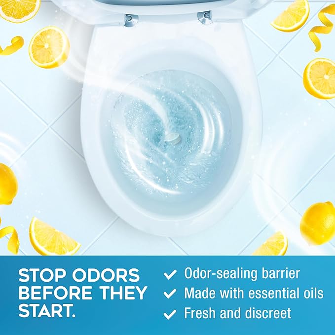 Toilet Tablets Odor Eliminator, 30 Pack, Individually Wrapped