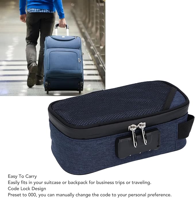 Odor Proof Pouch Organizer, Code Lock Design Smell Proof Container Portable Easy Using for Travel