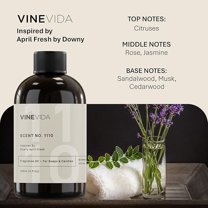 VINEVIDA [4oz] (Our Version of) April Fresh Fragrance Oil for Soap Making - Soap Fragrance Oil - Scents for Soap Making - Oils for Soap Making - Essential Oils for Soap Making - Soap Scent