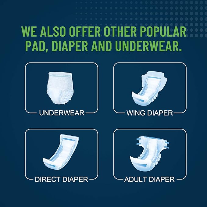 Unifree Disposable Underpads, Bed Pads, Incontinence Pad, Super Absorbent, 50 Count, Blue (XL 30x36 Inch)
