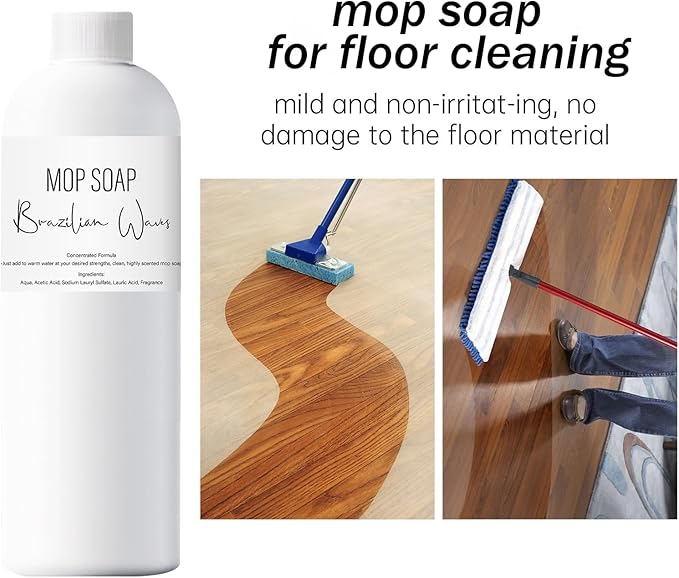 2PCS Brazilian Waves Mop Soap, Luxury Natural Scented Multi Purpose Cleaner, Hardwood Floor Mop Soap for Floor Cleaning
