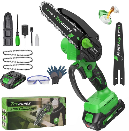 Mini Chainsaw Cordless, 6-Inch Small Electric Chainsaw - Image 1