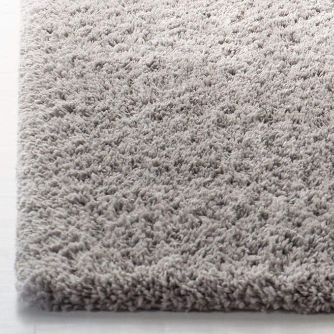 SAFAVIEH Fontana Shag Collection Area Rug - 10' x 14', Grey, Solid Design, Non-Shedding & Easy Care, 2-inch Thick Ideal for High Traffic Areas in Living Room, Bedroom (FNT800F)