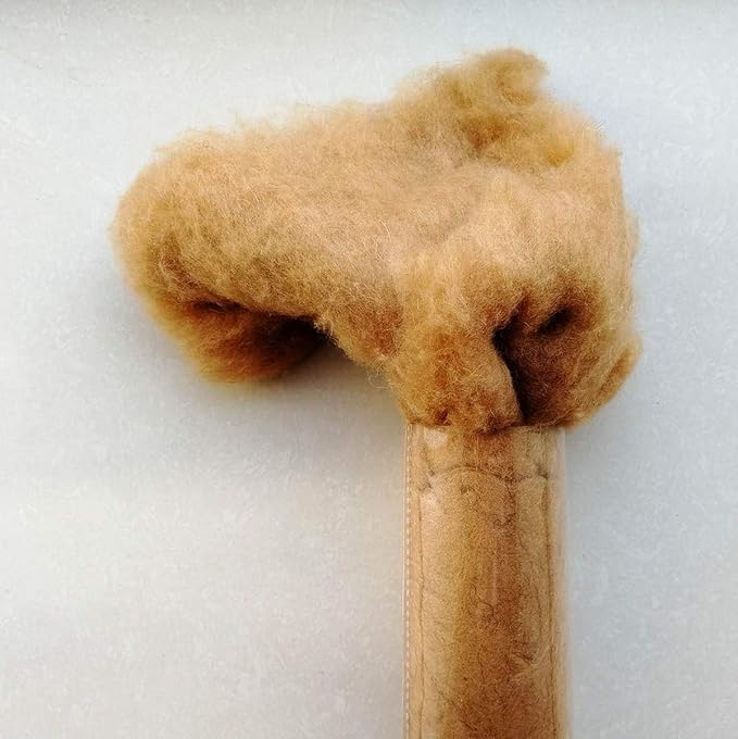 iMongol Super Clean Fine Camel Wool Fiber Filler Cloud for Stuffing, Needle Felting, Spinning,Blending and Dryer Balls, Carded,Un-Dyed,Natural Brown, 19 Micron (8oz)
