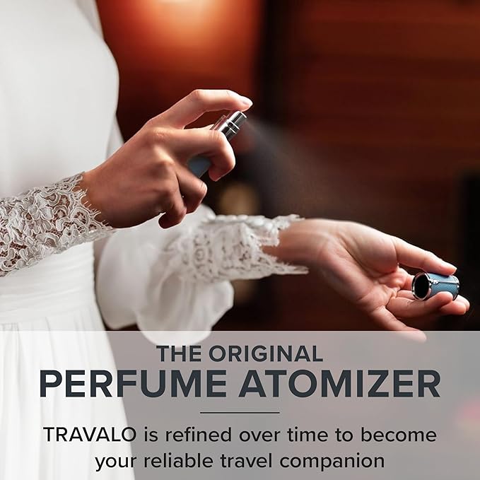 Travalo Milano Perfume Atomizer - Leak-Proof and TSA Approved for Air Travel - Reusable, Airtight, Easy Fill Mini Pump Sprayer - Lightweight Vegan Leather with Polished Metal Outer Shell - Hot Pink