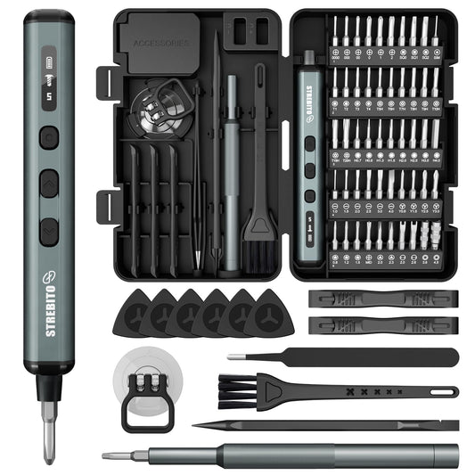 STREBITO Mini Electric Screwdriver, 67 in 1 Electric | Hand Tools - Image 1