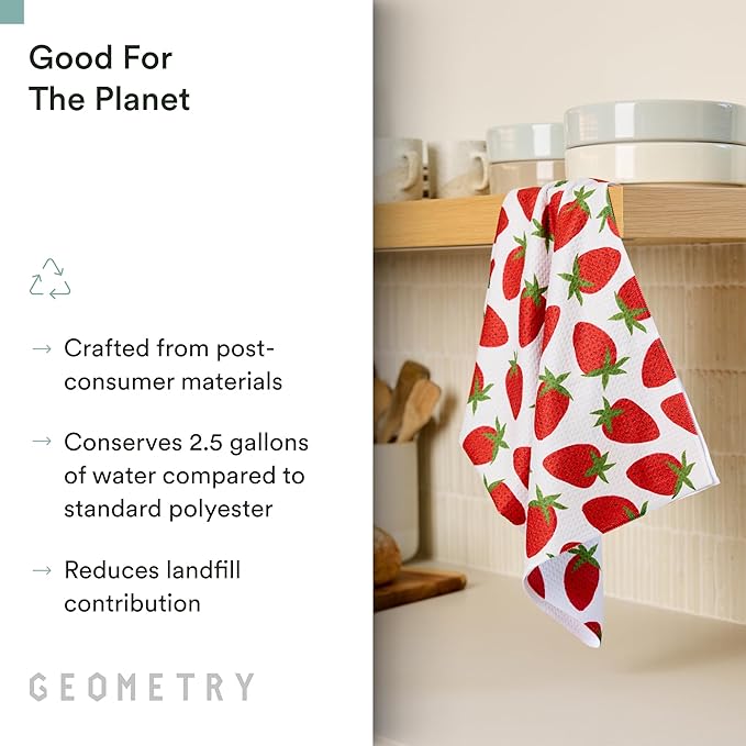 GEOMETRY Spring Kitchen Towels - Quick Dry Microfiber Cloth Spring & Summer Dish Towels for Kitchen Drying - Premium Quick Dry Towel - Sandy, 18" x 30" - 1-Pack