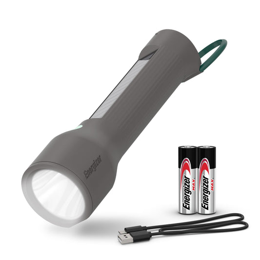 Energizer S-600 LED Flashlight Rechargeable Solar and AA - Image 1