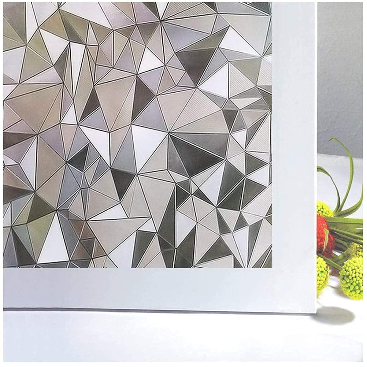 Window Privacy Film 3D No Glue Static Cling, Pure 17.7"x 78.7" - Image 1
