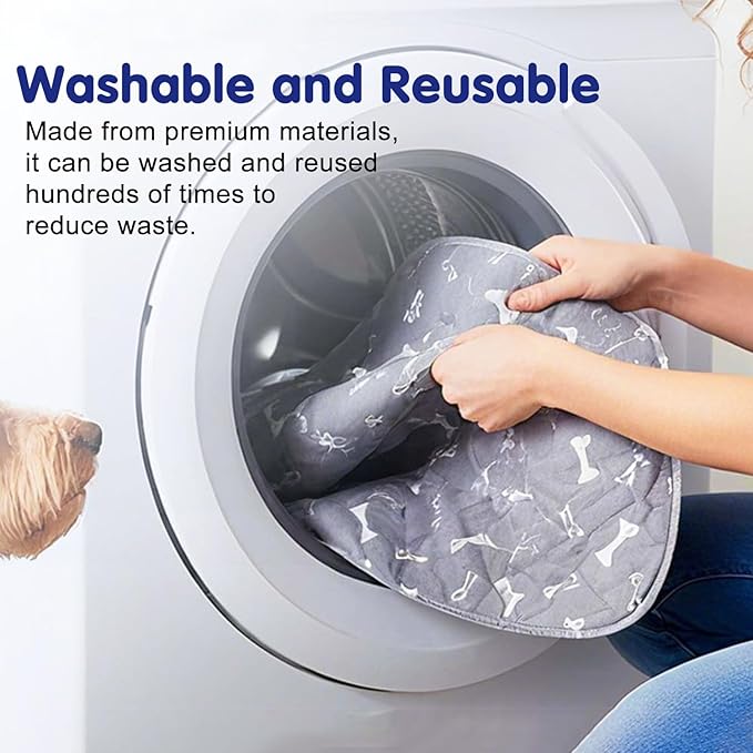 Puppy Pads with pheromones, Reusable Puppy Pads for Dogs & Cats, Washable, Durable Leak-Proof & Anti-Slip Pet Training Pads for Home & Travel(Red, M: 23.6" × 15.7")