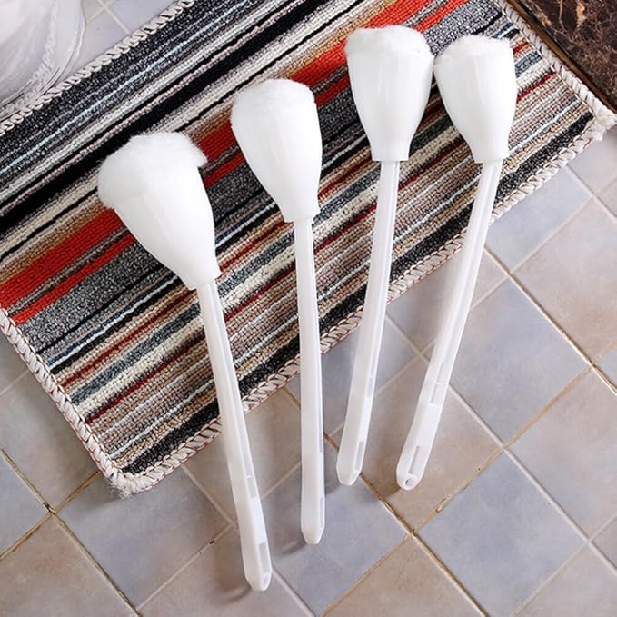 Bathroom Cleaning Brush 15.35 Inch Tub Brush with Ergonomic Handle for Stubborn Stain Removal Toilet Bowl Set of 4
