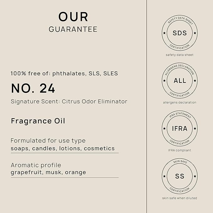 VINEVIDA [128oz] Citrus Odor Eliminator - Natural Fragrance Oil for Candle and Soap Making - Made in USA
