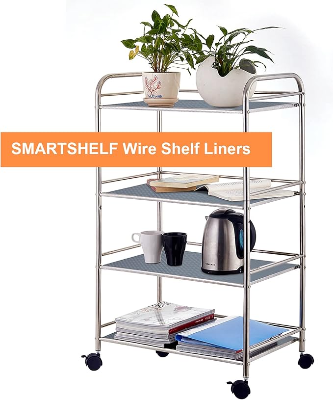 Shelf Liners for Kitchen Cabinets Non Adhesive Drawer Liner EVA Material Cupboard Mat Waterproof Refrigerator Mats Washable Fridge Liner for Cupboard and Desks Shelf Liner 23.6 x 393.7 Inches