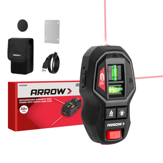 ARROW 2-in-1 Rechargeable Cross Line Laser Level & Magnetic Nail - Image 1