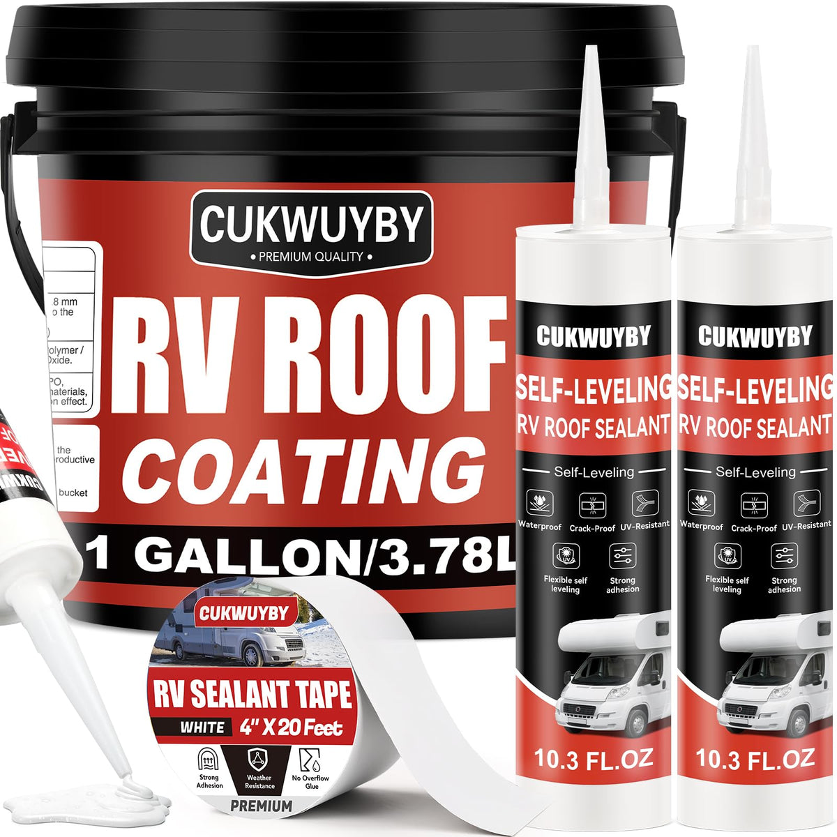 RV Roof Sealant Waterproof, RV Roof Coating for RV - Image 1