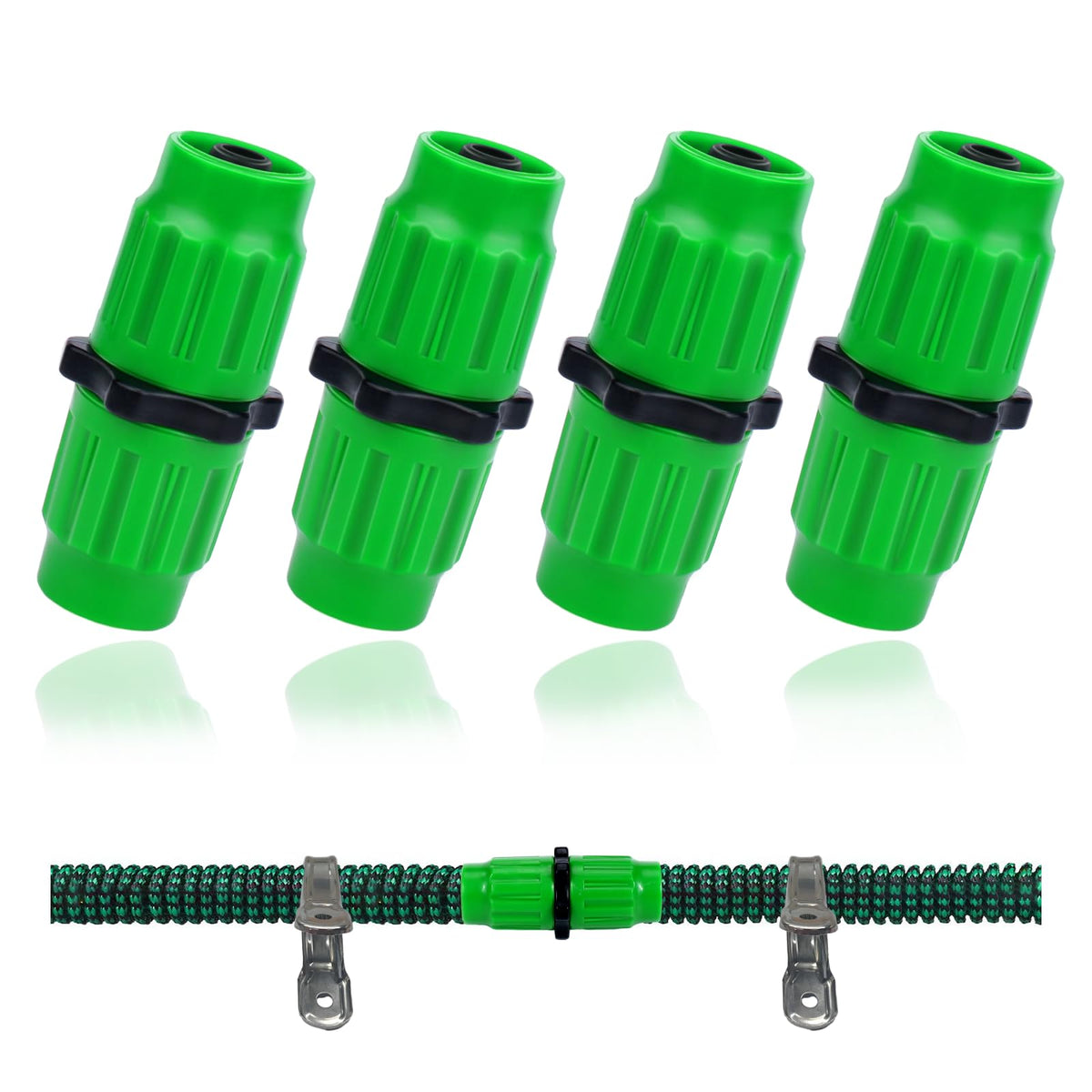 Expandable Garden Hose Repair Kit,4 PCS Dual-Channel Hose - Image 1