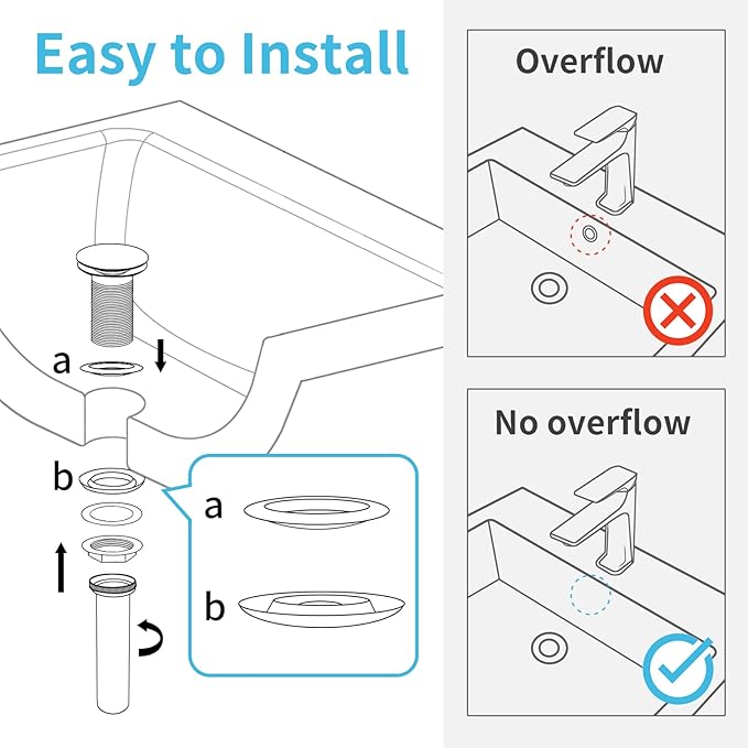 Bathroom Sink Pop Up Drain Without Overflow, Vessel Sink Drain with Detachable Filter Basket, Anti-Corrosion and Anti-Clogging Sink Pop Up Drain Stopper (Brushed Gold)