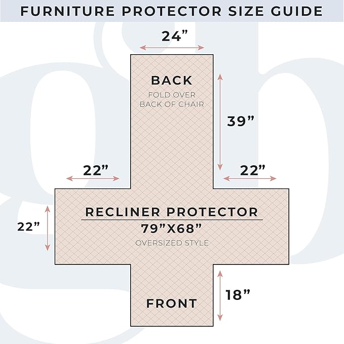 Reversible Recliner Chair Cover - Washable Slipcover Furniture Protector with Elastic Straps - Furniture Cover for Dogs, Kids, and Pets - Quilted & Stitched Detail (Recliner, Dusty Rose / Taupe)
