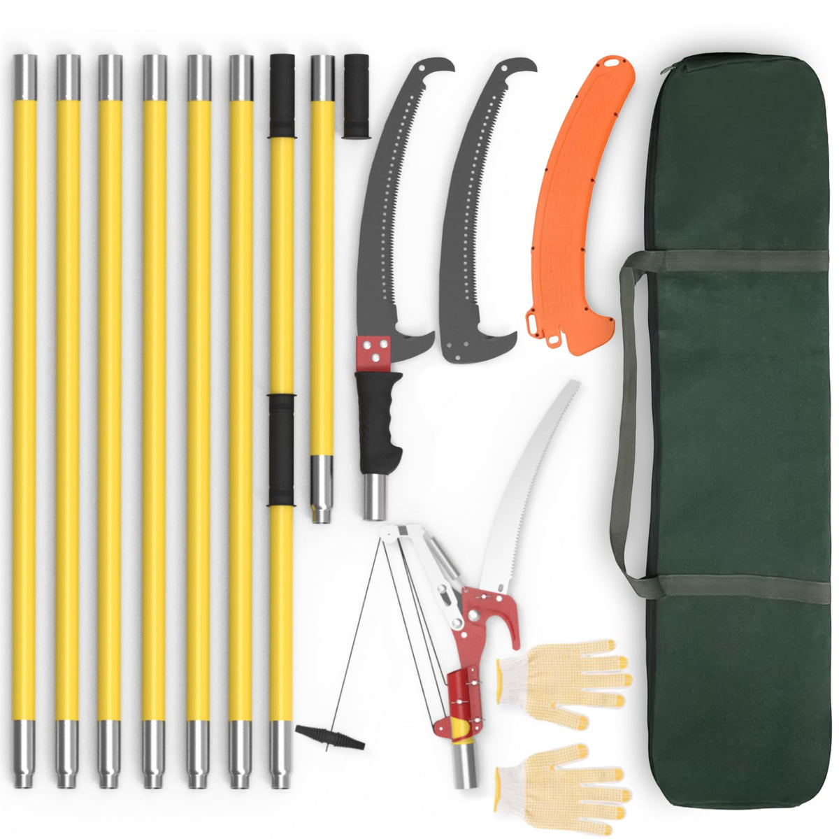 7.3-27FT Extendable Long Handle Pole Saw with Blade - Image 1