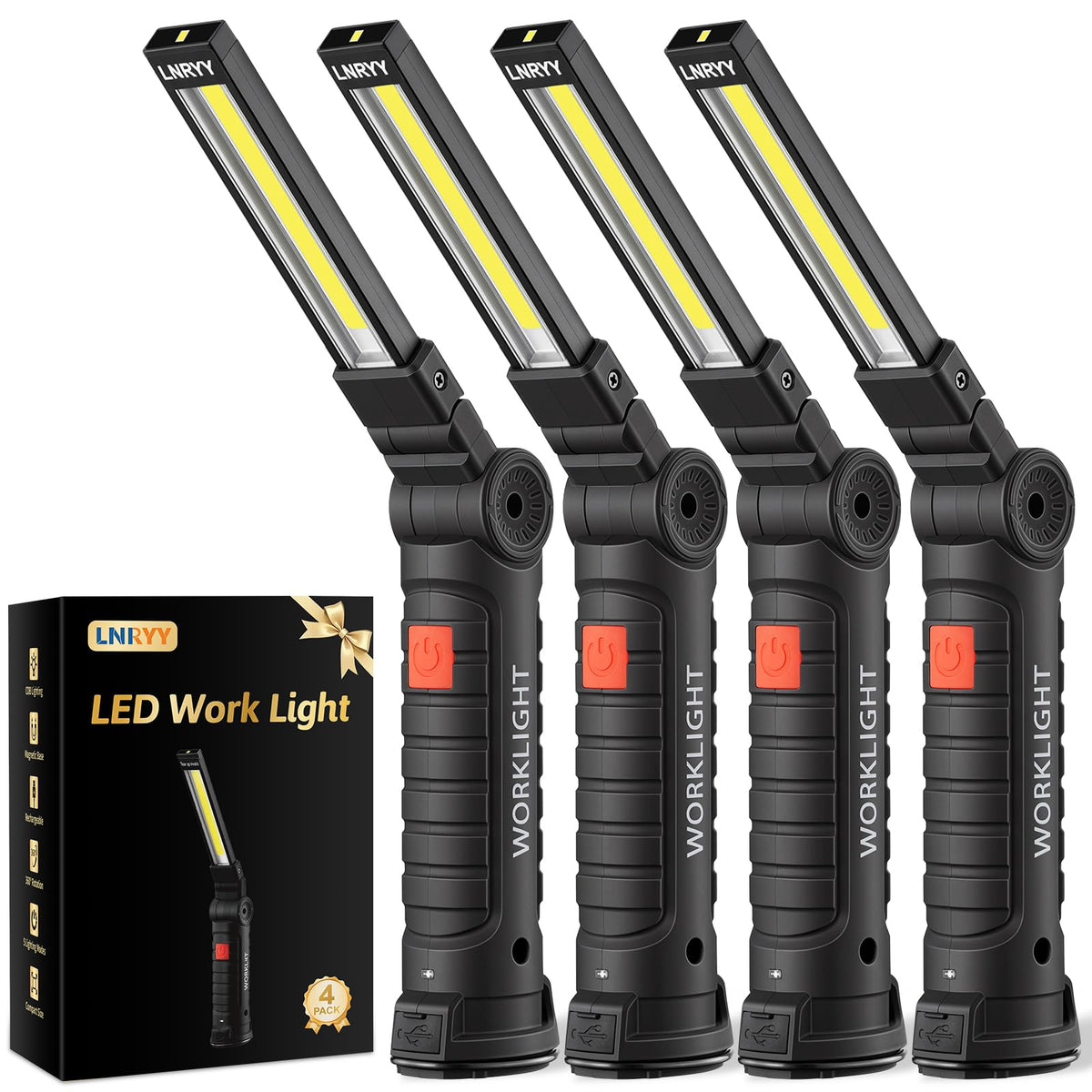 LNRYY 4Pack Magnetic Work Light, Christmas Tools Gifts - Image 1