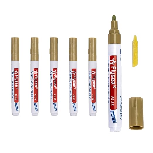 5 Pieces Grout Tile Pen Repair Pen,Renew Tile Lines, Restoring Tile Wall Floor Bathrooms and Kitchen (Khaki)
