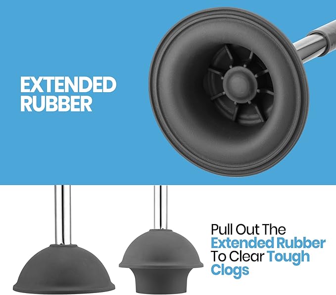 Toilet Brush & Plunger Set - Toilet Bowl Brush and Holder, Refillable Liquid Dispenser Brush - 2 in 1 Silicone Toilet Brush & Plunger Set for Bathroom