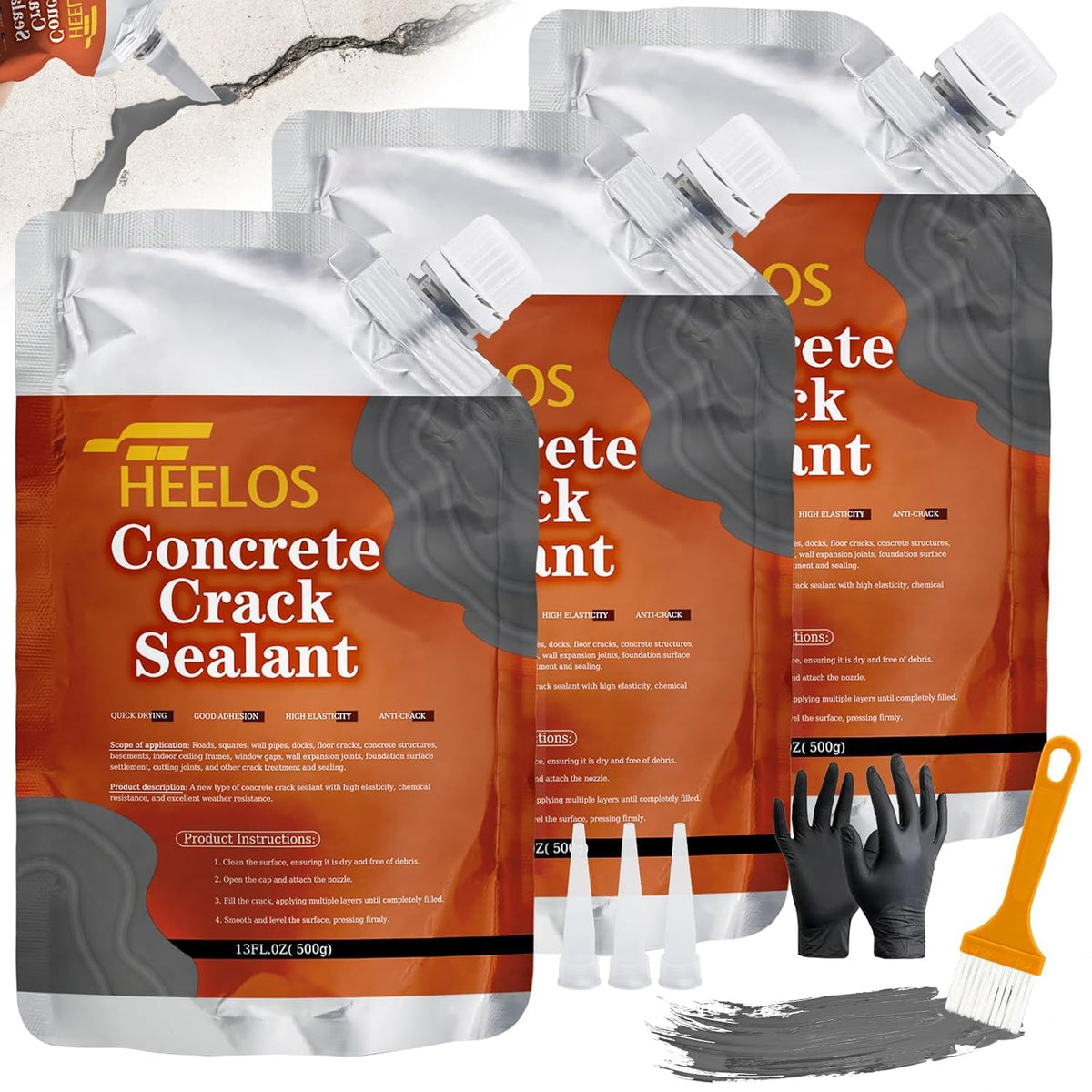 Concrete Crack Filler and Sealant,3Pack Quick Drying | Home Repair - Image 1