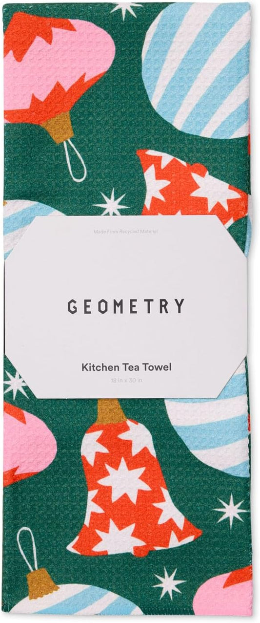 GEOMETRY Christmas Kitchen Towels - Quick Dry Microfiber Cloth Dish Towels for Kitchen Drying - Premium Quick Dry Towel - Ornamenta