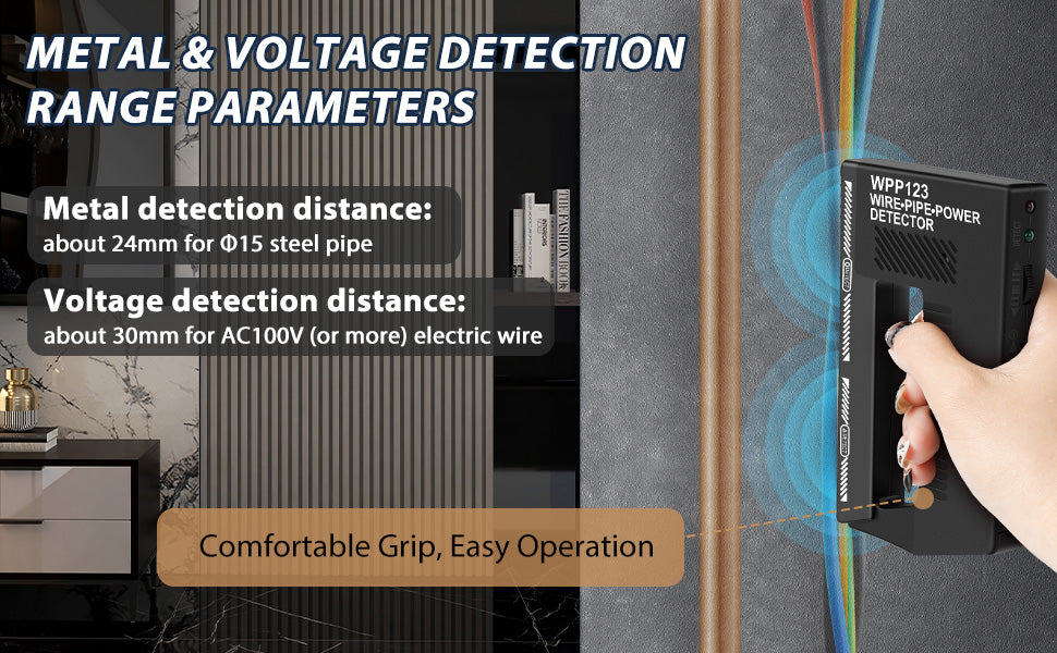 WPP123 High Sensitivity in-Wall Detector, Metal Detector - Image 7