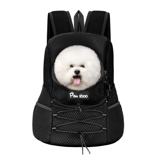 Pawaboo Pet Dog Front Carrier Backpack,Black,L - Image 1