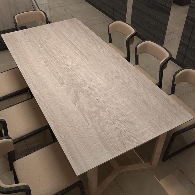 Large Size 196"x48" Wide Light Wood Grain Contact Paper Peel and Stick Gray Wooden Wallpaper for Bathroom Farmhouse Laundry Room Apartment Temporary Wallpaper Self Adhesive Wood Vinyl Wrap