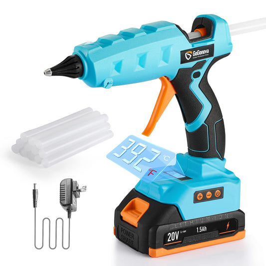 GoGonova Full Size Cordless Glue Gun, 20V Battery - Image 1
