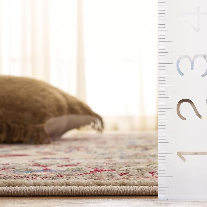SAFAVIEH Kashan Collection Area Rug - 2'6" x 4', Beige & Taupe, Traditional Oriental Design, Non-Shedding & Easy Care, Ideal for High Traffic Areas in Living Room, Bedroom, Dining (KSN303K-24)