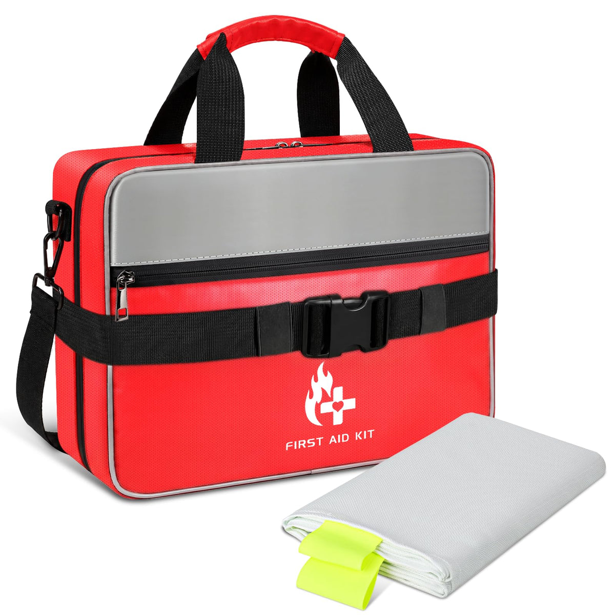 Tamfile 555 Piece First Aid Kit, Fireproof Waterproof Trauma - Image 1