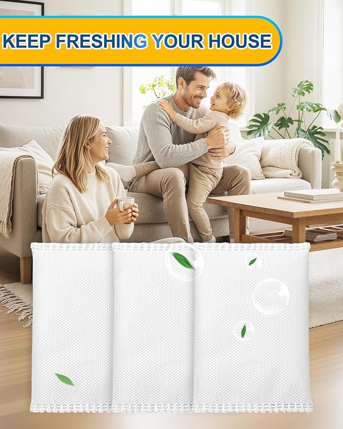 KEEPOW 8 Pack Odor Absorbing Filter Refill Deodorizer Compatible with iTouchless Trash Cans 8 Gallon and Larger Eliminates