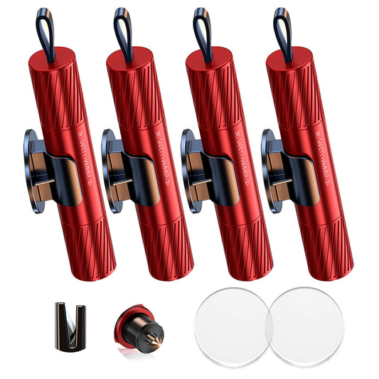 4 Pack Car Window Breaker and Seatbelt Cutter,Auto Rescue Tool - Image 1