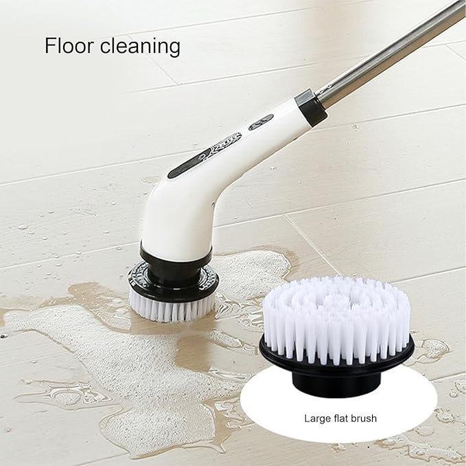 Electric Spin Scrubber, Cordless Cleaning Brush with 9 Replaceable Brush Heads and Extension Handle, Bathroom Scrubber for Bathtub, Tile, Floor,Kitchen, Car, Depisutarg4vgqcxnh
