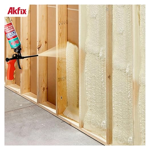 Akfix Thermcoat Fire Rated Spray Foam Insulation 3840 sq ft (192x27.1 oz) - (R-Value 11.32/2 inc) Closed Cell Expanding Wide Sealant Thermal Insulation for Walls and Attic - Gun&Cleaner NOT Included