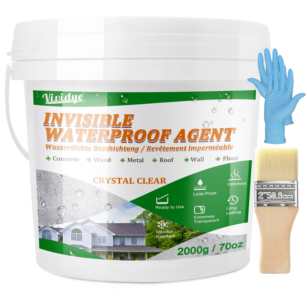 Transparent Waterproof Sealant for Repairing Leaks 70oz - Image 1