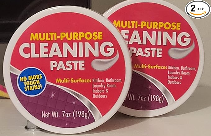 (2 PACK) Multi-Purpose Cleaning Paste, 7 Oz, 2 Pack For Kitchen, Bathroom, Laundry Room